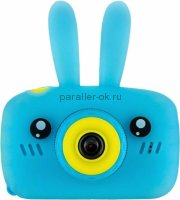 Детский цифровой фотоаппарат Голубой Зайка с играми и встроенной памятью Fun Camera Rabbit