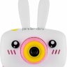 Детский цифровой фотоаппарат Зайка Белый с играми и встроенной памятью  Fun Camera Rabbit 