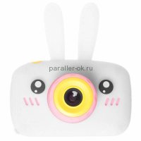 Детский цифровой фотоаппарат с играми Белый Зайка и встроенной памятью Fun Camera Rabbit