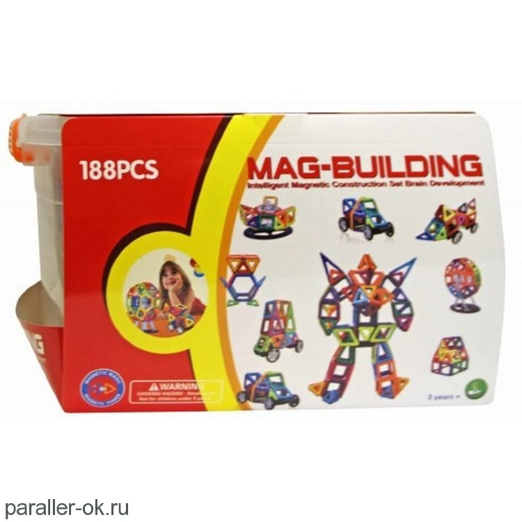 Магнитный конструктор Mag-Building 188 деталей