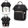 Рюкзак-сумка для мамы и малыша с USB черный
