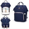 Рюкзак-сумка для мамы и малыша с USB Синий 