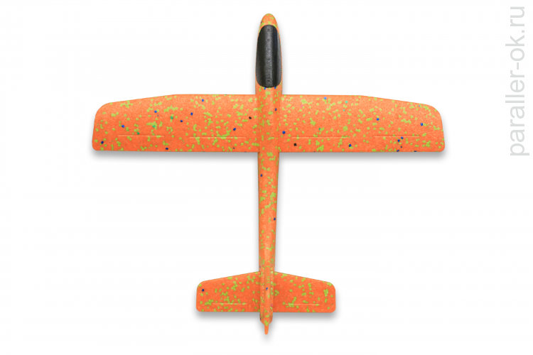 Метательный пенопластовый Планер-Самолет Огромный 58 см.Оранжевый