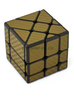  Кубик Фишера зеркальный «Carbon fibre Fisher mirrior cube» золотой