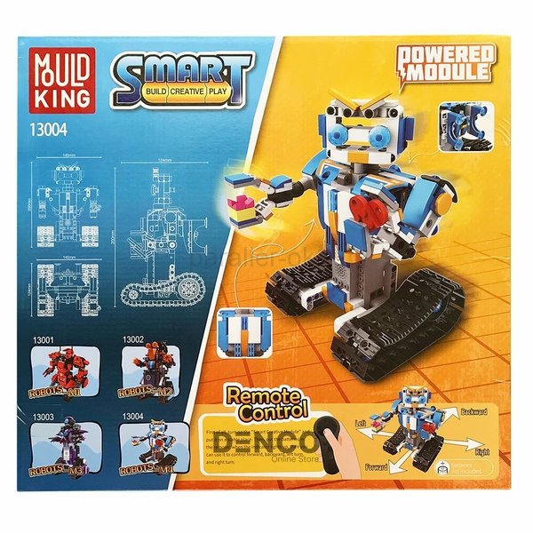  Наведите на изображение, чтобы увеличить его  MOULD KING Конструктор «Гусеничный Робот» на радиоуправлении 13004 (Аналог LEGO Boost), 349 деталей